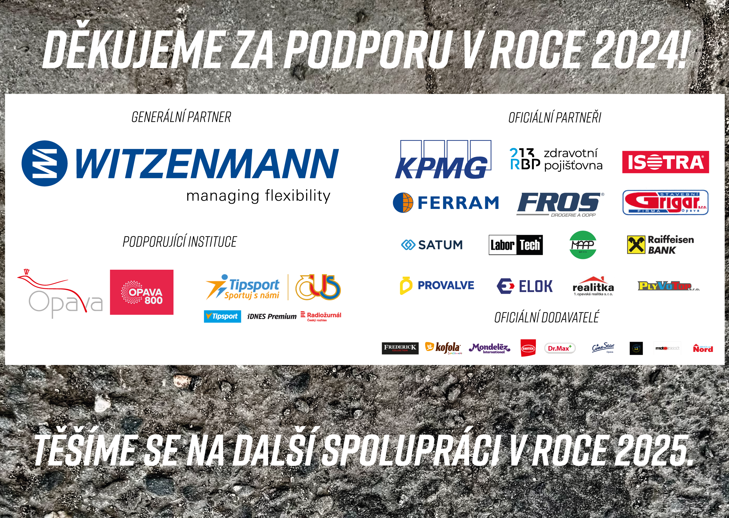 Děkujeme za podporu v roce 2024